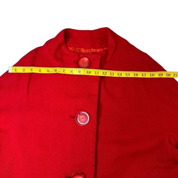 Vintage Wool Blend Red Swing Coat Size XL - Picture 9 of 16